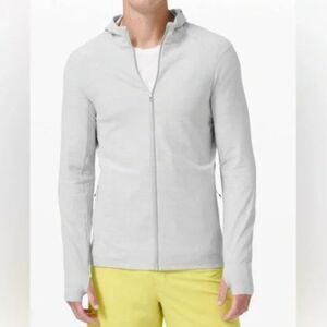 Lululemon Surge Warm Full Zip Men Heathered Sea Salt Color XL Size
